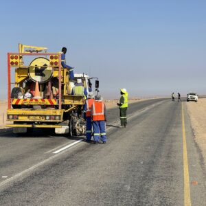 Husab Mine B2 Access Road Marking Maintenance